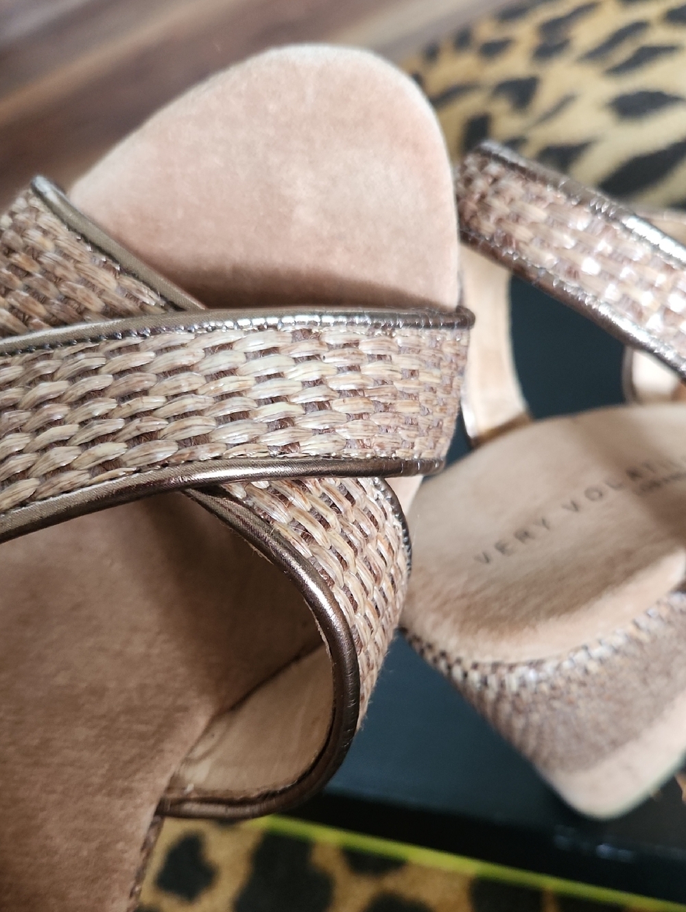 Very Volatile Woven Tan Platform Wedge Sandals - Picture 9 of 12